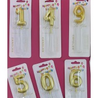 Свечка-цифра "Золото мини" 5 см арт. 10