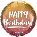 Фольгированный шар "Нappy birthday золотое омбре" 18" арт. 3202-2675