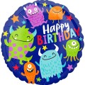 Фольгированный шар "Нappy birthday Монстры" 18" арт. 3202-2720