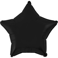 Фольгированная звезда 45 см  черная  Ф арт. 3204-0013