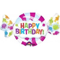 Фольгированный гелиевый шар «Сладкая конфетка Нappy birthday» арт. 1207-3201