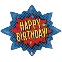 Фольгированный гелиевый шар «Эмблема супергероя» -3207-1403