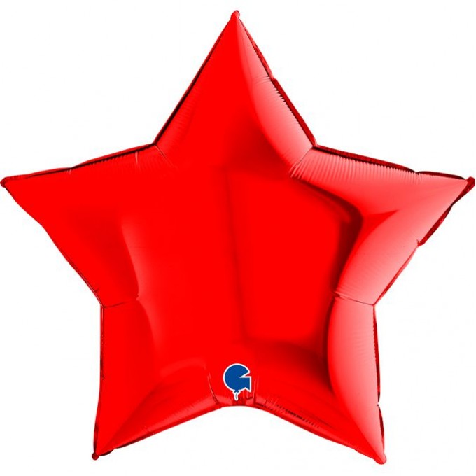 Фольгированная звезда , 36"-90см. красная купить в Киеве -Шардекор