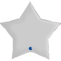 Фольгированная звезда , 36"-90см. satin white купить в Киеве -Шардекор