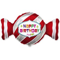 Фольгированный гелиевый шар "Конфета Нappy birthday"  арт. 3207-3045