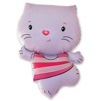 Фольгированный гелиевый шар "Котик розовый" арт. 1207-1059