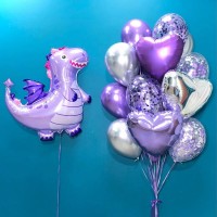 Гелиевые шары, композиция для детей  "Дино" арт.0267