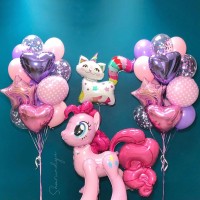 Гелиевые шары, композиция для девочки  "Сказочный мир" арт. 0281