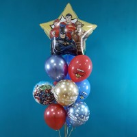 Гелиевые шары, композиция "Команда супергероев" арт. 012