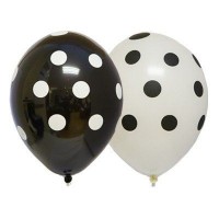 Шар латексный 35 см.-14" с принтом «Горошек» арт.1103-1459
