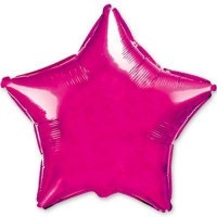Фольгированная звезда 45 см малиновая Ф арт. 1204-0099