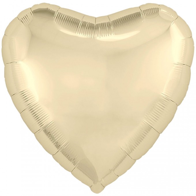 Фольгированное сердце 45 см. сhampagne арт.1204-0971