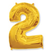 Фольгированный гелиевый шар - цифра ,  золото 40"- 90 см. артикул 1207-3260