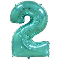 Фольгированный гелиевый шар - цифра ,  металлик Тиффани 40"-90 см. артикул 3807-1360