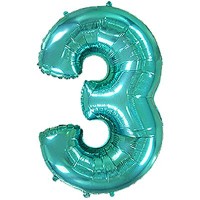 Фольгированный гелиевый шар - цифра ,  металлик Тиффани 40"-90 см. артикул 3807-1361