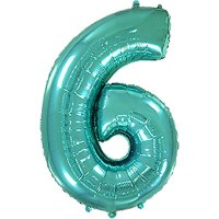 Фольгированный гелиевый шар - цифра ,  металлик Тиффани 40"-90 см. артикул 3807-1364