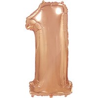 Фольгированная цифра,  металлик розовое золото 40"-90 см. артикул 3207-1369