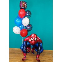 Гелиевые шары, композиция с ходилкой «Спайдермен» арт. 016