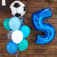 Гелиевые шары, композиция «Маленькому футболисту» арт. 018