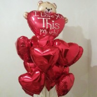 Гелиевые шары, композиция "Влюбленный мишка" арт. 020