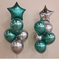 Гелиевые шары, композиция "Райский изумруд" арт. 023