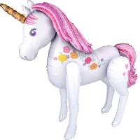 Фольгированный шар ходилка «Единорог» арт.3208-0011
