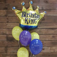 Гелиевые шары, композиция "Birthday king" арт. 0184