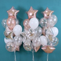 Гелиевые шары, композиция "Розовое золото" арт. 063