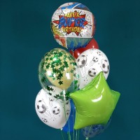 Гелиевые шары, композиция "Super birthday" арт. 048