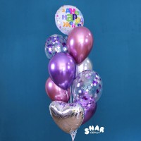 Гелиевые шары, композиция "Гламурный хром" арт. 073