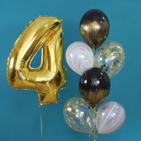 Гелиевые шары, композиция "Энергия золота" арт. 079