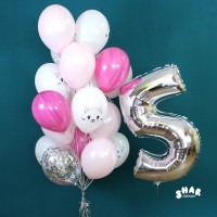 Гелиевые шары, композиция "Милые котята" арт. 0103