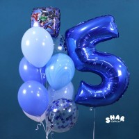 Гелиевые шары, композиция "Моему Супергерою" арт. 0101