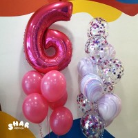 Гелиевые шары, композиция "Супер агат" арт. 098