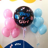 Гелиевые шары, композиция на определение пола ребенка «Вечеринка Мальчик или Девочка" арт. 094