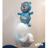 Гелиевые шары, Композиция "Медвежонок мальчик" арт. 0105