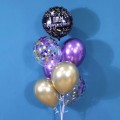 Гелиевые шары, композиция "Зеркальный хром" арт. 0181