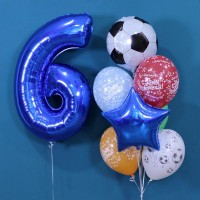 Гелиевые шары, композиция "Футбольный мяч" арт. 0141