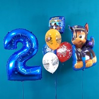 Гелиевые шары, композиция "Смелая команда" арт. 0226