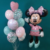 Гелиевые шары, композиция "Милашка Минни" арт. 0223