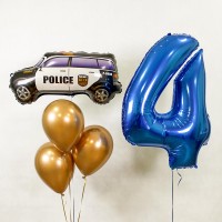 Гелиевые шары, композиция "Полицейская машина" арт. 0143