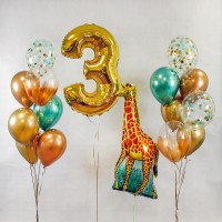 Гелиевые шары, композиция "Жираф" арт. 0142