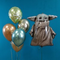 Гелиевые шары, композиция "Малыш Йода" арт.0164