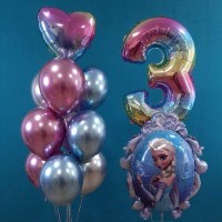 Гелиевые шары, композиция "Холодная Эльза" арт. 0176