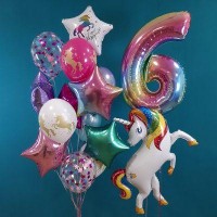 Гелиевые шары, композиция "Радужное сияние" арт. 0179