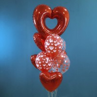 Гелиевые шары, композиция "С любовью" арт. 0174