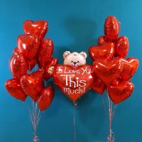 Гелиевые шары, композиция "Очень люблю" арт. 0165