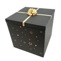 Коробка-сюрприз для воздушных шаров с индивидуальной надписью чёрная. арт. 0247 Коробка-сюрприз для воздушных шаров с индивидуальной надписью чёрная. арт. 0247