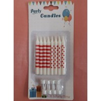 Свечи для торта "Горохи и полоски" арт. 20700