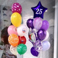 Гелиевые шары, композиция "25 лет" арт. 0241
